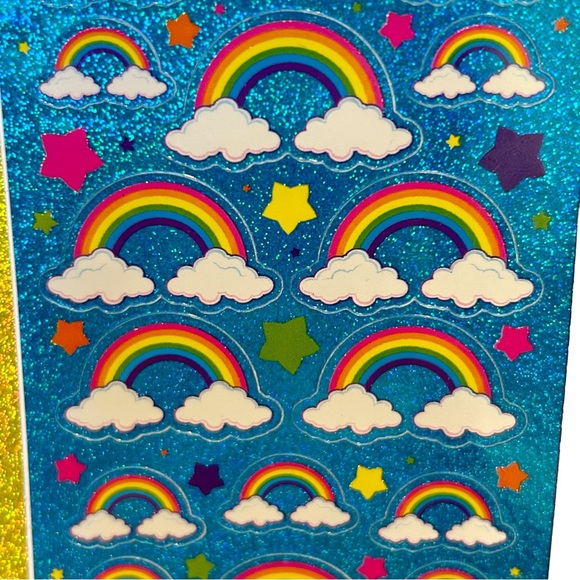 Lisa Frank Stickers Sparkly Rainbow Butterfly Puppy Cats Heart Purple Pink Blue - Picture 14 of 16